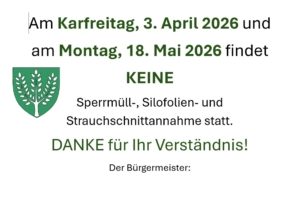 Sperrmüll entfällt